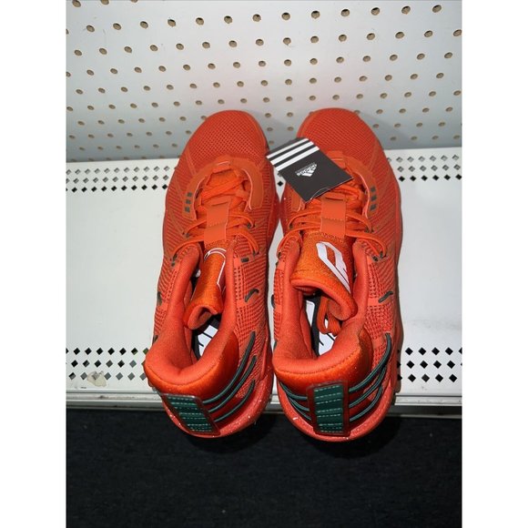 Adidas Dame 7 Miami Hurricanes PE Mens Basketball Shoes Size 14.5 Orange S29216 main image 5